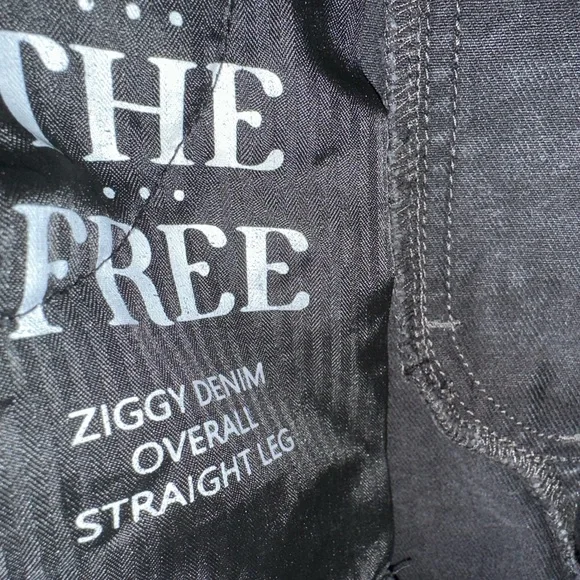 Free People We The Free Mineral Black Denim Overalls in size M - Picture 4 of 5